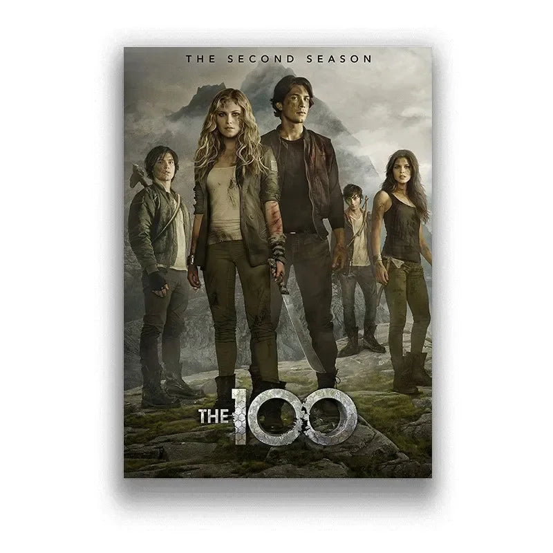 The 100 Season TV Series Minimalist Aesthetics Canvas Painting, Modern Print Wall Art for Living Room Home Decor Peaceful Pleasures Health and Wellness