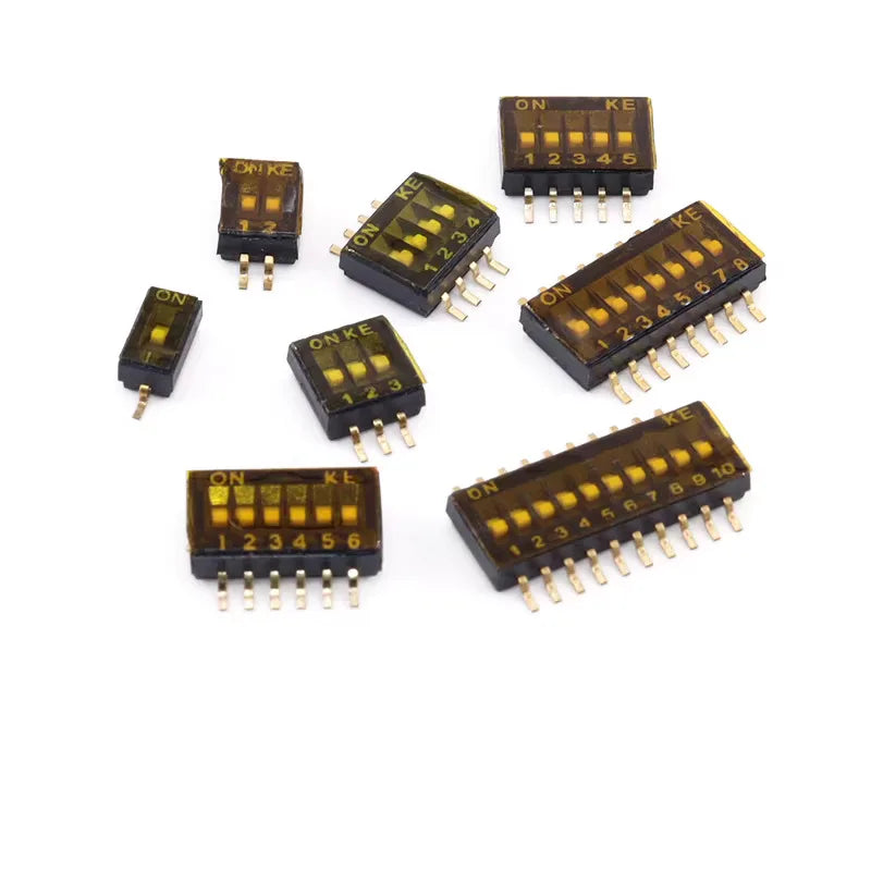 5Pcs 1.27mm Pitch Dip Switch SMD SMT Slide Type Switch 1/2/3/4/5/6/8 Position Peaceful Pleasures Health and Wellness