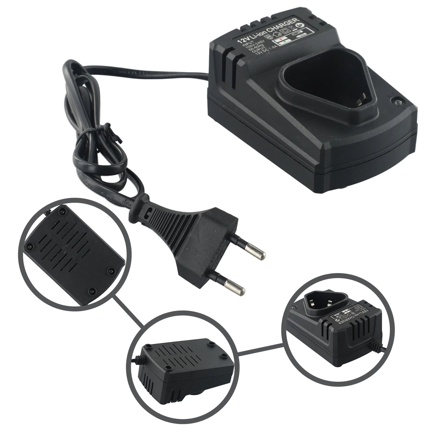 12V DC US EU Li-ion Rechargeable Charger Support 110-240V Electrical