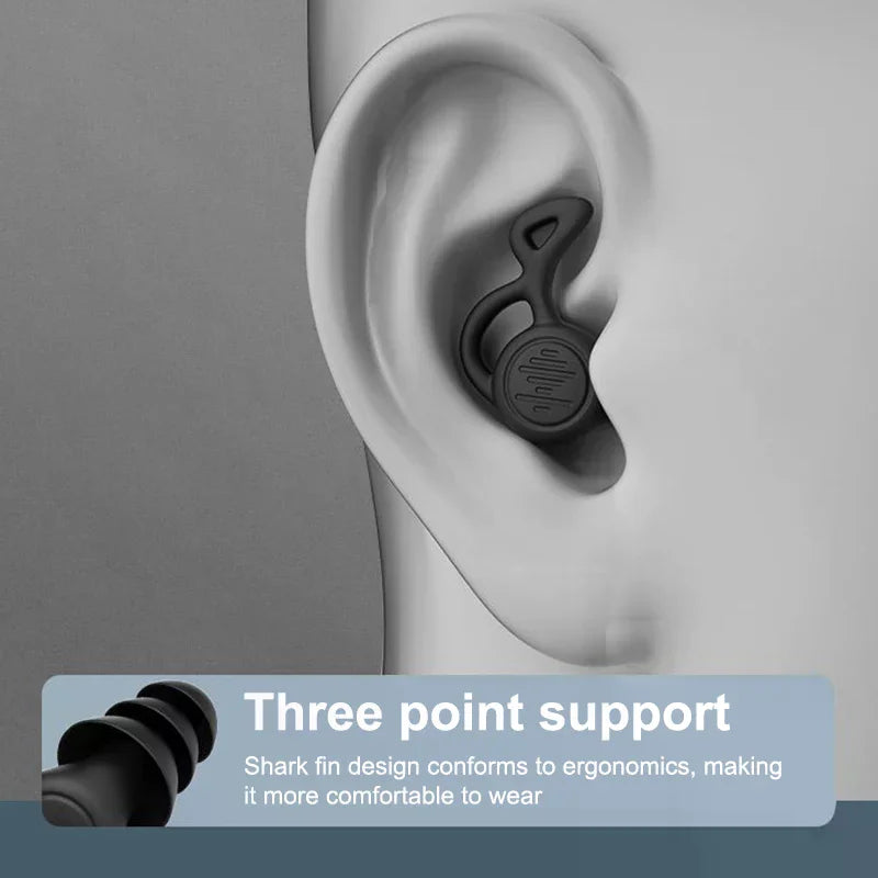 3-Layer Silicone Earplugs – Reusable Noise Blocking for Sleep