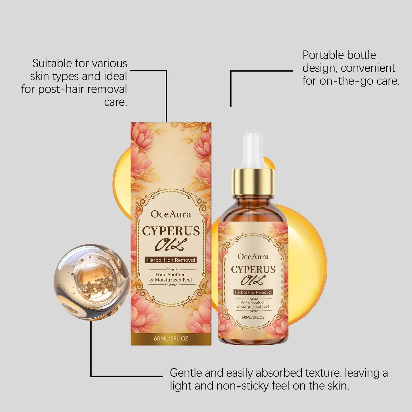Cyperus Rotundus Hair Removal Oil – Smooth & Soft Skin