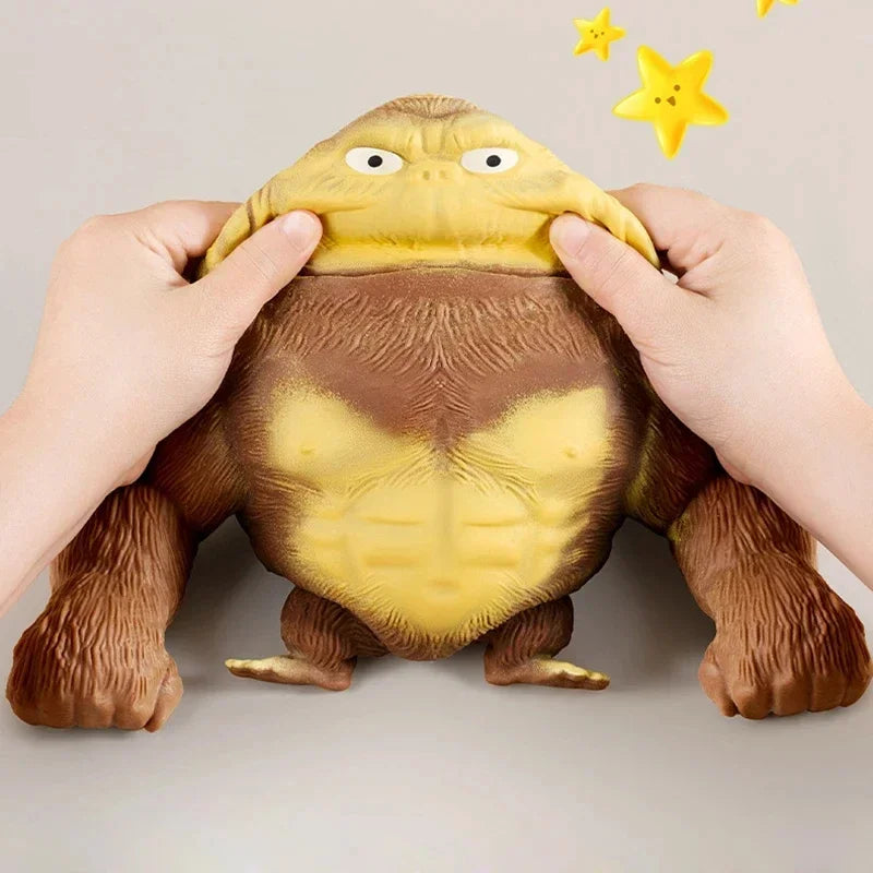 Squeeze Gorilla Figurine – Funny Stretchable Monkey Desk Ornament