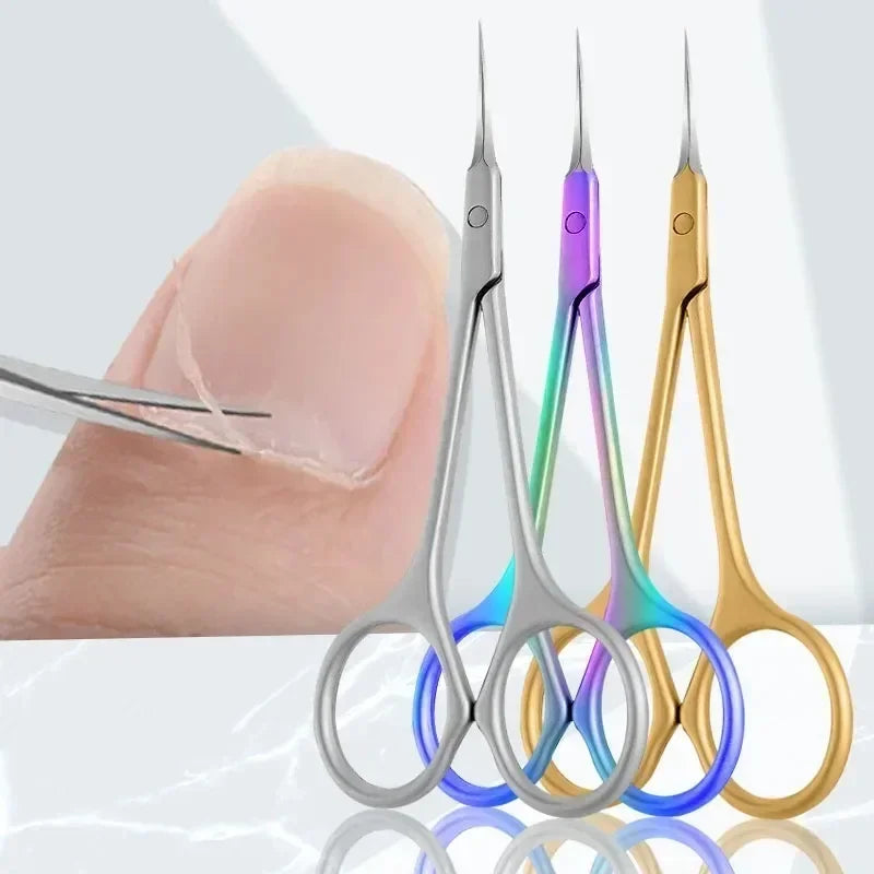 Curved Stainless Steel Cuticle Scissors | Nail Art Clipper