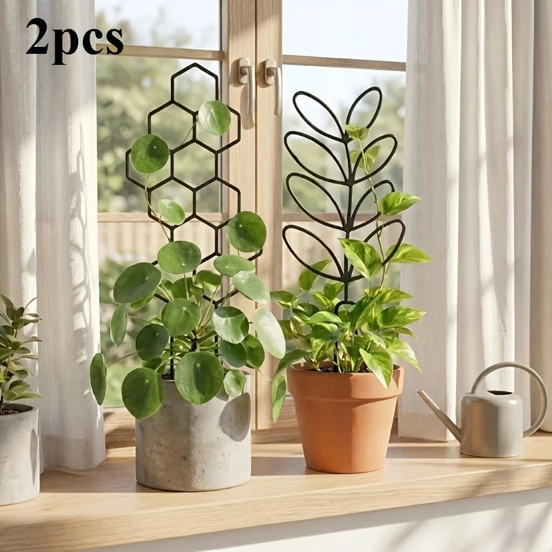 Indoor Plant Trellis – Leaf Shape Climbing Support for Pots Plant Trellis Peaceful Pleasures Health and Wellness