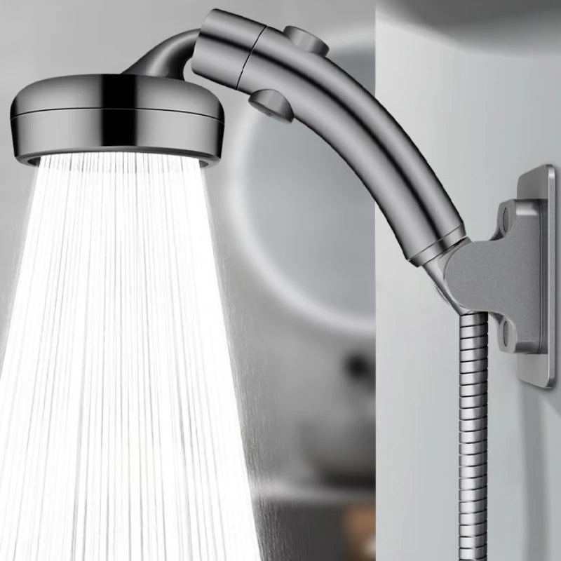 1pc Dual Modes Shower Head With Stop Button Booster Shower Head Handheld Rainfall Showerhead Faucet Bathroom Accessories Peaceful Pleasures Health and Wellness