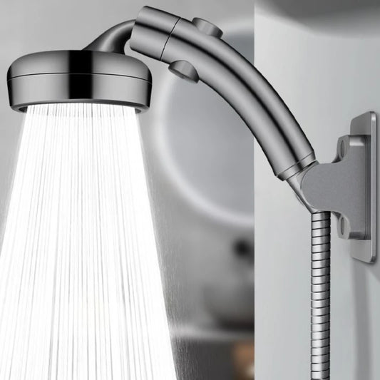 1pc Dual Modes Shower Head With Stop Button Booster Shower Head Handheld Rainfall Showerhead Faucet Bathroom Accessories Peaceful Pleasures Health and Wellness