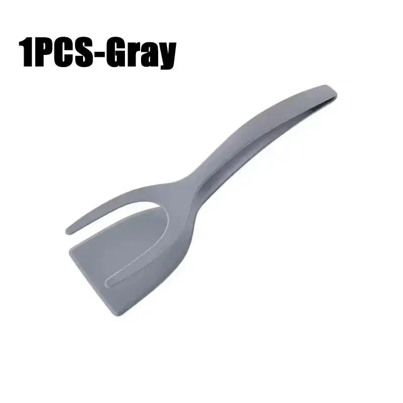 2-in-1 Silicone Spatula Tongs – Egg, Pancake & Steak Turner