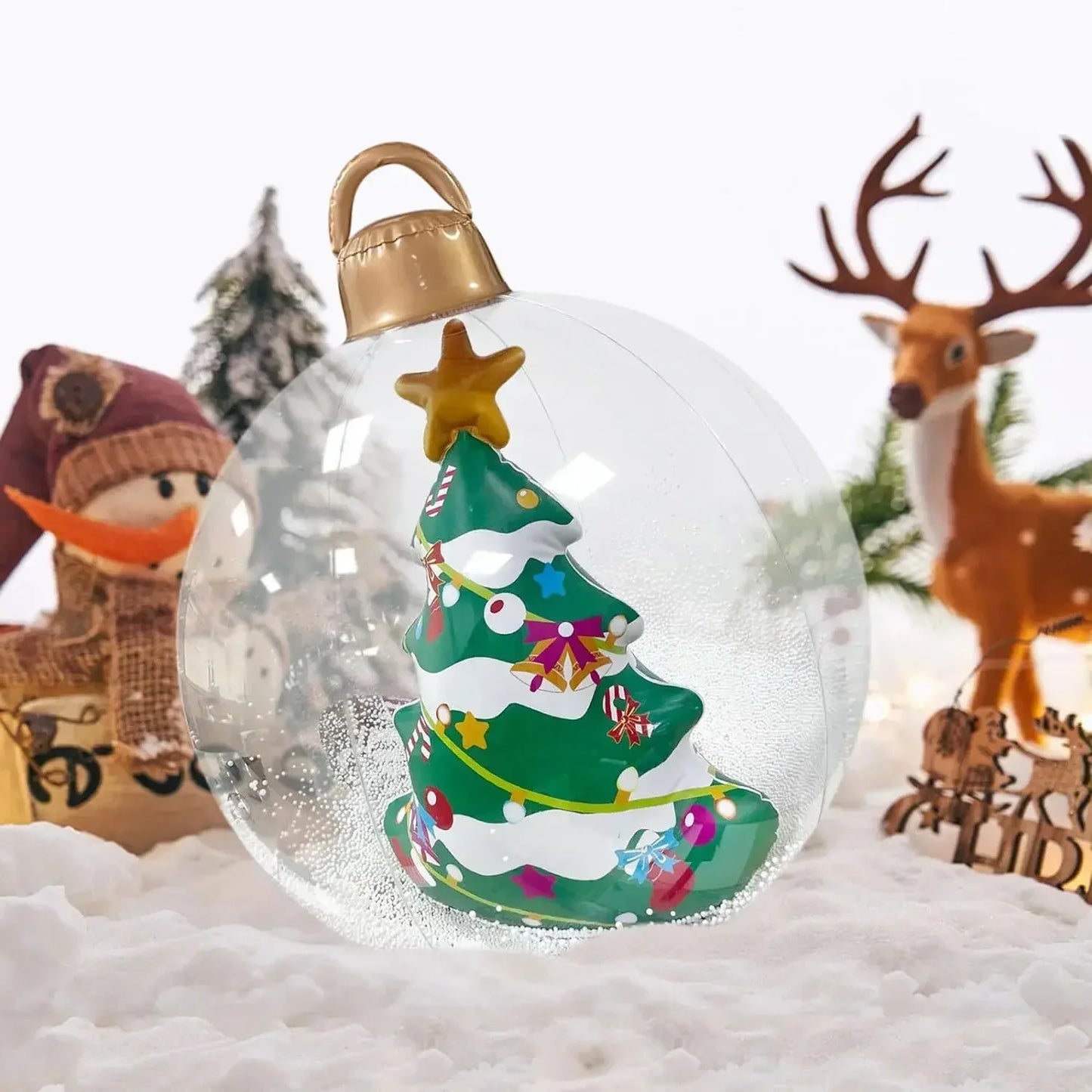 Giant LED Inflatable Christmas Ball | Remote Control Outdoor Decor