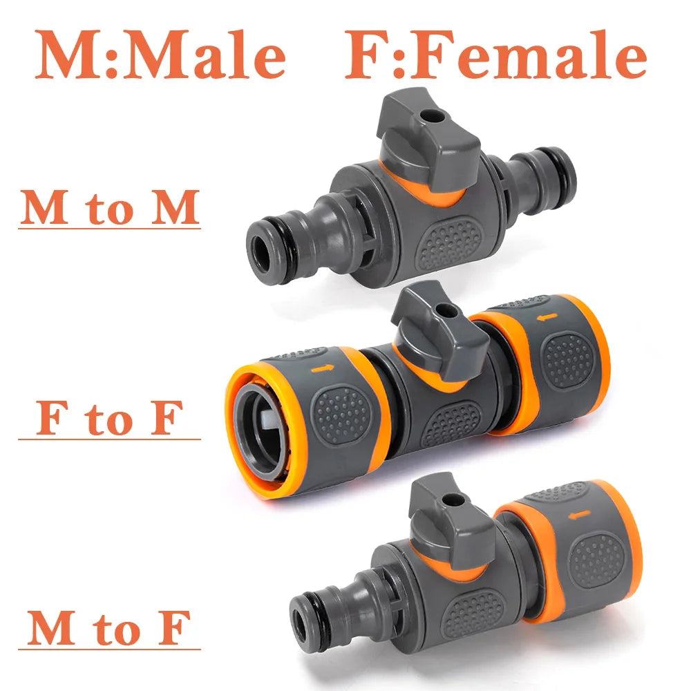 16mm Ball Valve Hose Coupling Joint Extender Connect Repair Adapter Quick Connector for Garden Irrigation Tubing Stop Water Peaceful Pleasures Health and Wellness