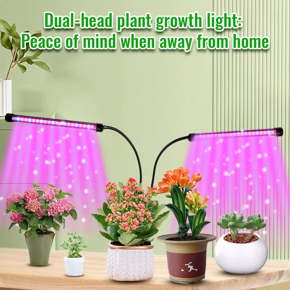New Portable dual head plant light professional growth light full spectrum plant light plant light LED growth light Peaceful Pleasures Health and Wellness