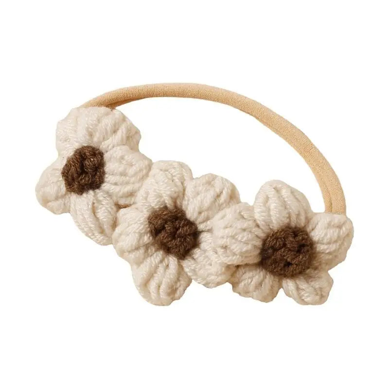 Baby Floral Headband – Soft Knit Hairband for Girls 0–1Y