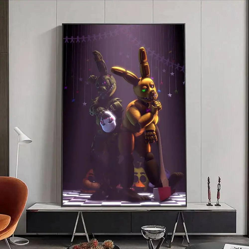 FNAF Five Nights at Freddy's Ultimate Group Poster | Waterproof Wall Art Poster Peaceful Pleasures Health and Wellness