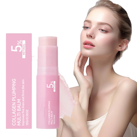 Hydrating Firming Skin Anti Aging Elasticity Enhanced Puffy Eyes Treatment Moisturing Brightening Nourishing Collagen Balm Stick Peaceful Pleasures Health and Wellness