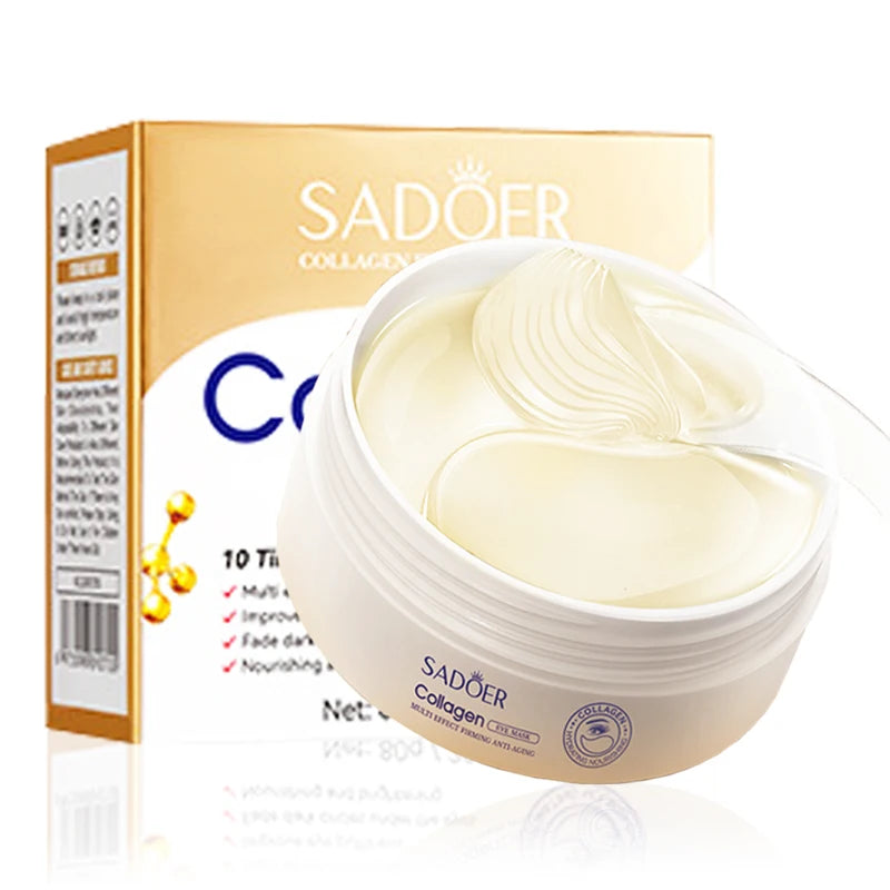 SADOER Crystal Collagen Eye Masks 60pcs – Dark Circles & Bags