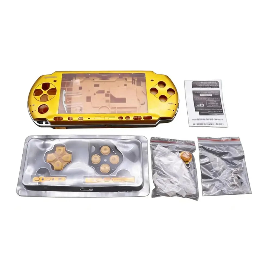 Full Replacement Housing Shell Kit for PSP 3000 Console Complete Case Cover With Buttons Screws DIY Repair Parts for PSP3000 03 Peaceful Pleasures Health and Wellness golden