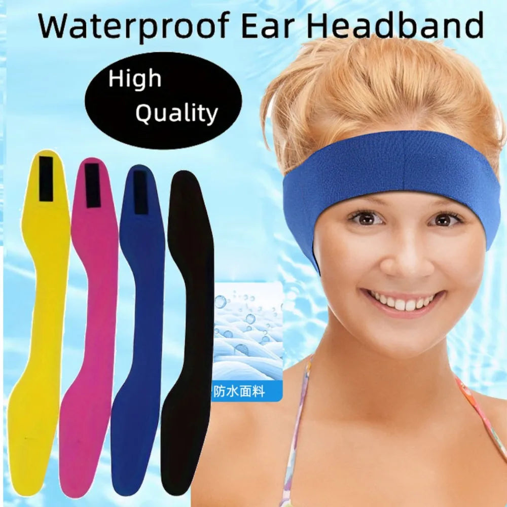 New Swimming Ear Band Adjustable Waterproof Earplug Multiple Colors Soft Diving Headband Adult Children Ear Plugs for Swimming Peaceful Pleasures Health and Wellness