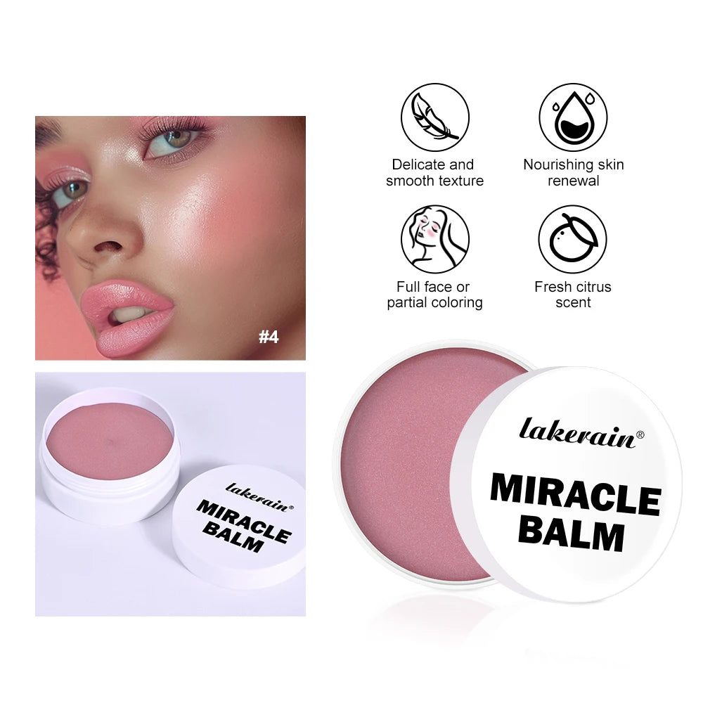 Miracle Balm Multi Glow Balm Cream Blush for Cheeks Blush Balm Face Makeup Radiant Finish Hydrating Creamy Lightweight Cosmetic Peaceful Pleasures Health and Wellness