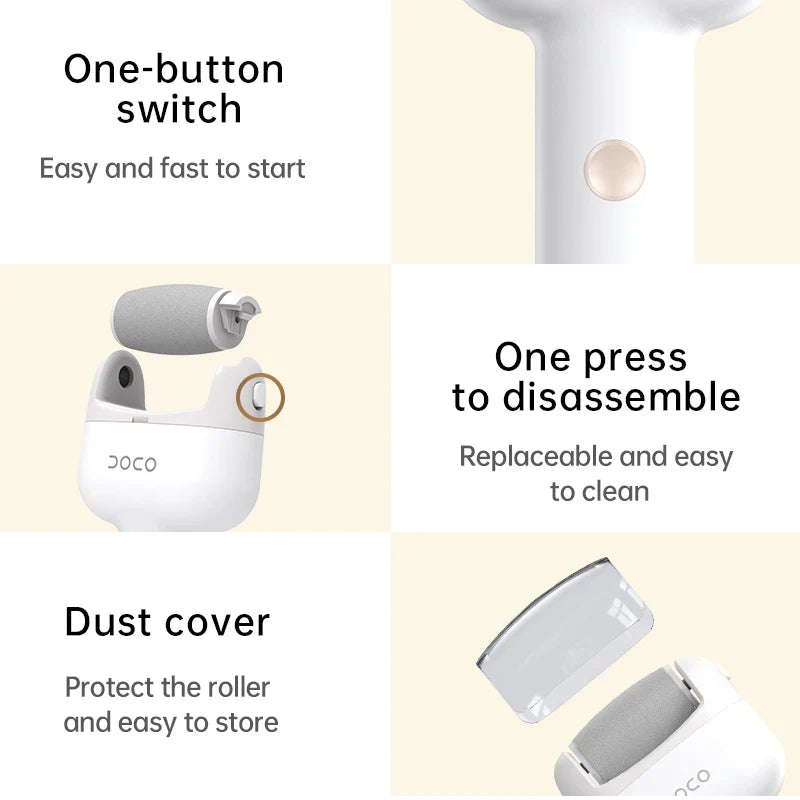 DOCO LAB Electric Foot Grinder | Rechargeable Pedicure Tool