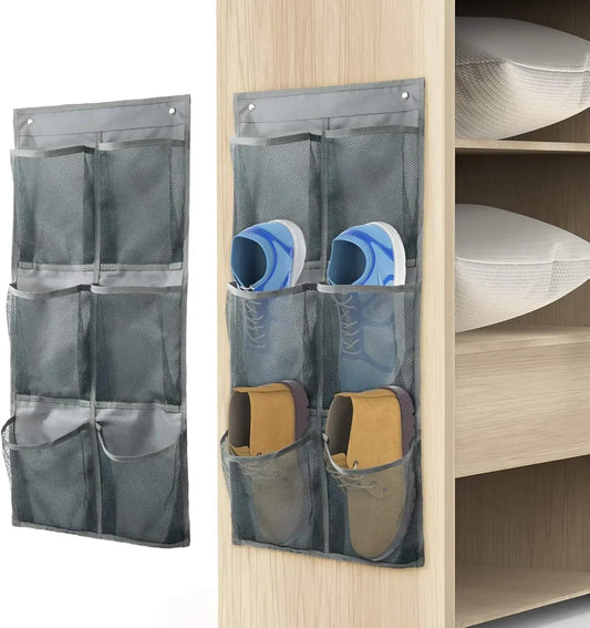 2-Pack Wall-Mounted Shoe Rack, Holds 6 Pairs with Adhesive Mounts for Easy Storage Organization Peaceful Pleasures Health and Wellness United States