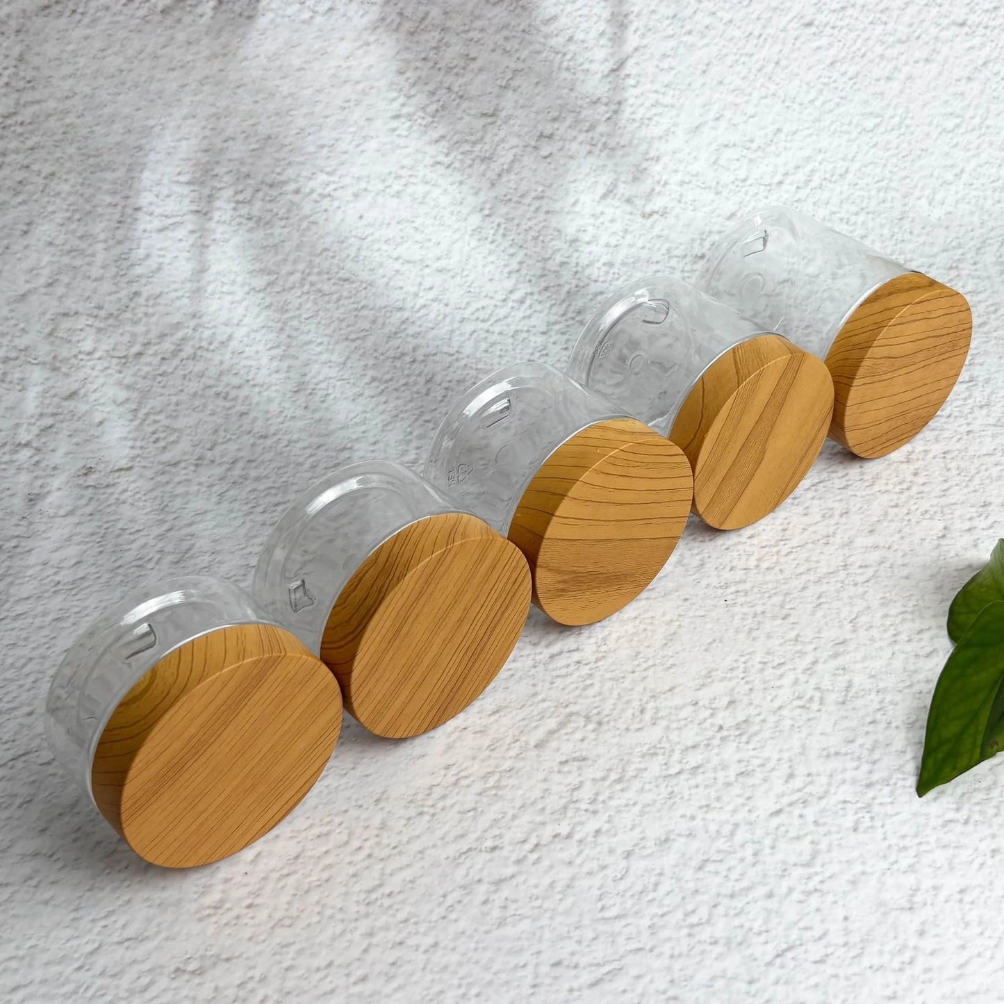 Clear Plastic Cosmetic Jars with Lids | Travel Storage Containers