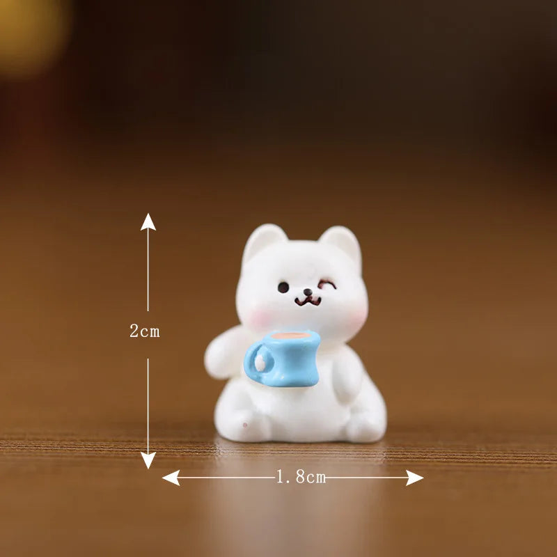 Cute Resin Cat Figurine Statue | Mini Home & Desk Decor
