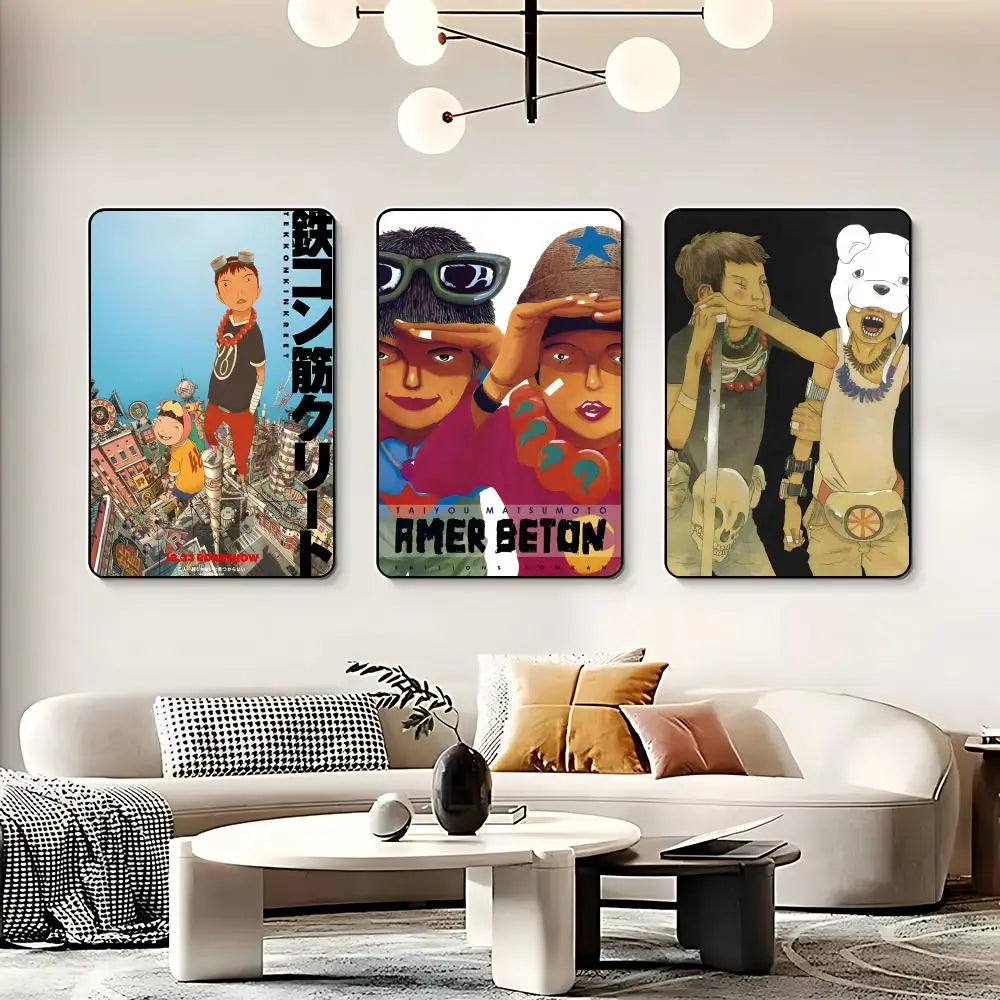 Tekkonkinkreet Anime Poster HD Self-Adhesive Waterproof Wall Art Anime Wall Poster Peaceful Pleasures Health and Wellness