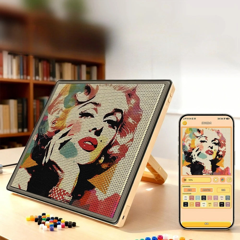 LED Smart Fuse Bead Pegboard – App-Guided DIY Pixel Art Set