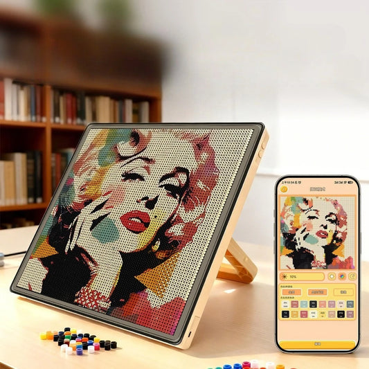 LED Smart Fuse Bead Pegboard – App-Guided DIY Pixel Art Set DIY Pixel Art Kit Peaceful Pleasures Health and Wellness