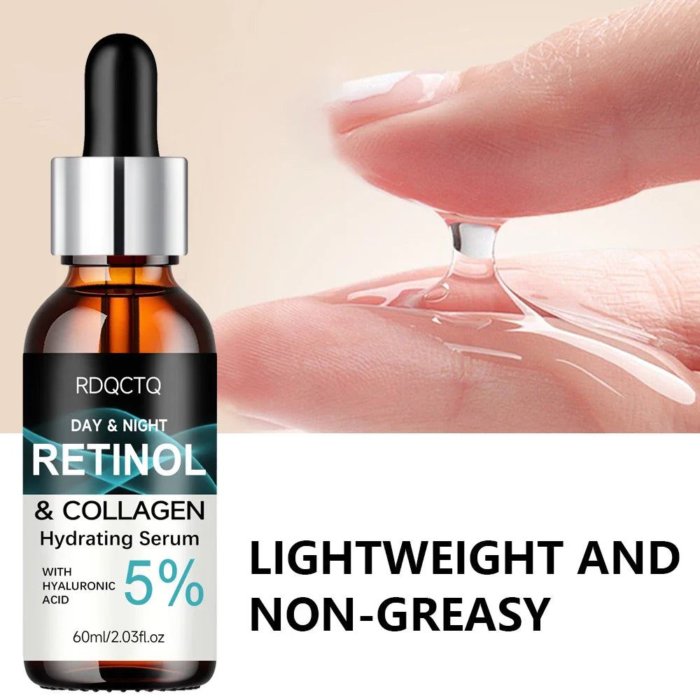 Retinol Cream & Hyaluronic Acid Serum Set – Day & Night Care