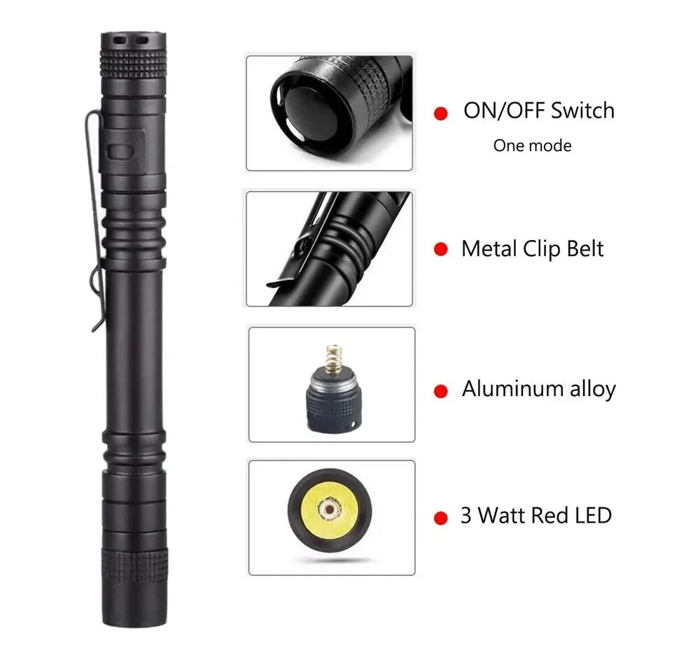 ESMARTER Red Light Penlight Flashlight | Camping & Astronomy