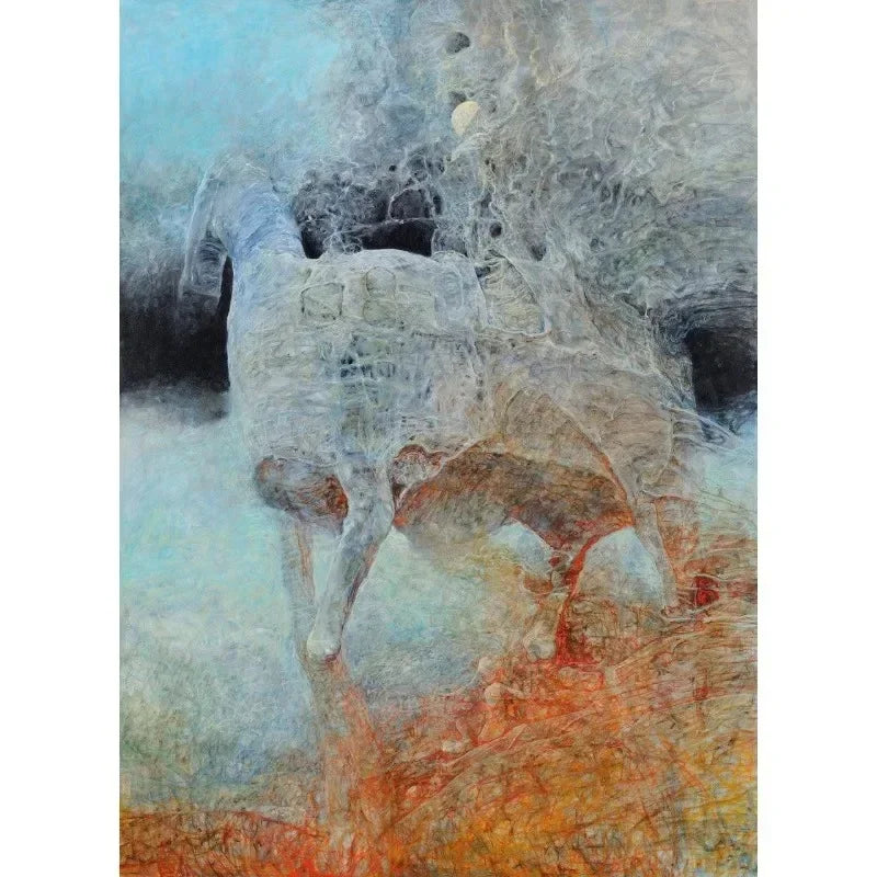 Zdzisław Beksiński Artwork Polish Surreal Dark Poster Prints Canvas Painting Gothic Wall Art for Living Room Home Decor Mural Peaceful Pleasures Health and Wellness 9 50x70cm Unframed