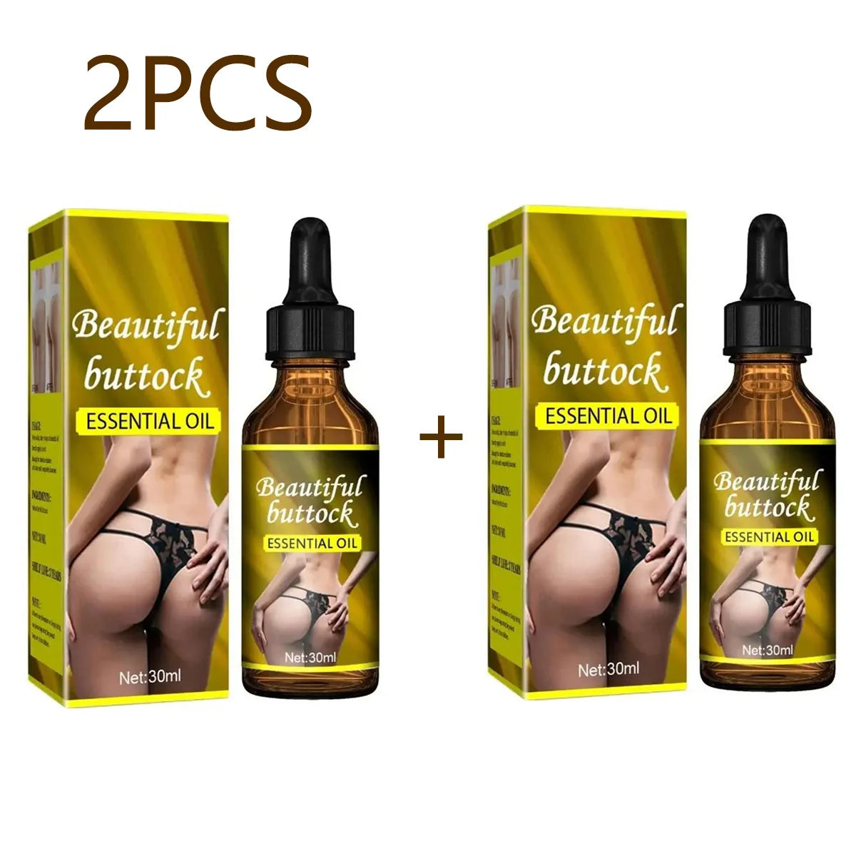 Buttock Essential Oil Highlighting Buttock Curve Firming Lifting Plumping Buttocks Nourishing Massage Treatment Oil Peaceful Pleasures Health and Wellness 2pc