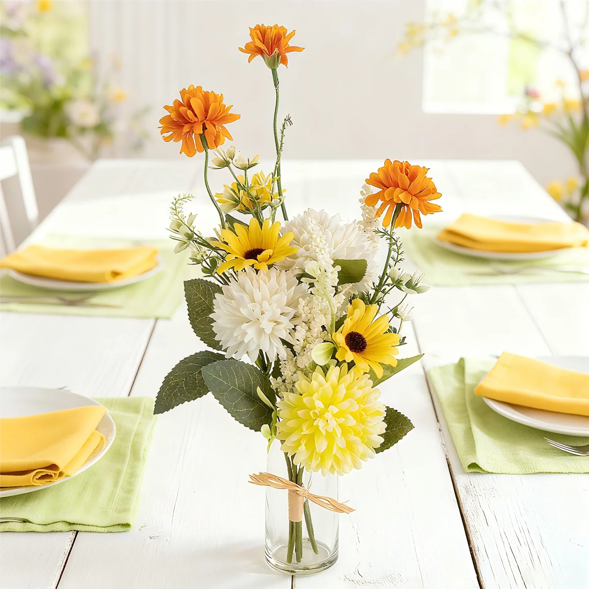 Artificial Silk Chrysanthemum Bouquet | Wedding & Home Decor