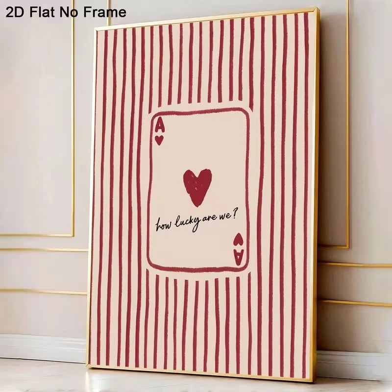 Ace of Hearts "How Lucky Are We" Canvas Wall Art Print