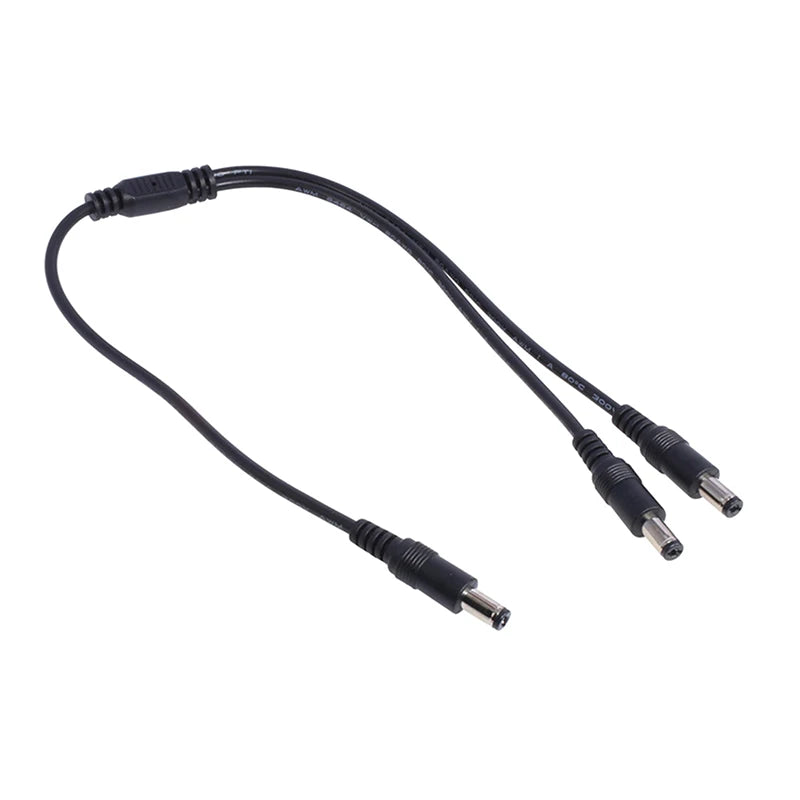 New 1 Male To 2 Male Connector 5.5mm*2.1mm Male To Male Plug DC Power Splitter Cable CCTV LED Strip Light Power Supply Adapter Peaceful Pleasures Health and Wellness