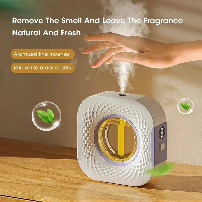 Wall Mounted Diffuser Aromatherapy USB Electric Desktop Diffuser Aromatherapy Machine Smart Air Purifier Display LED Lighting Peaceful Pleasures Health and Wellness