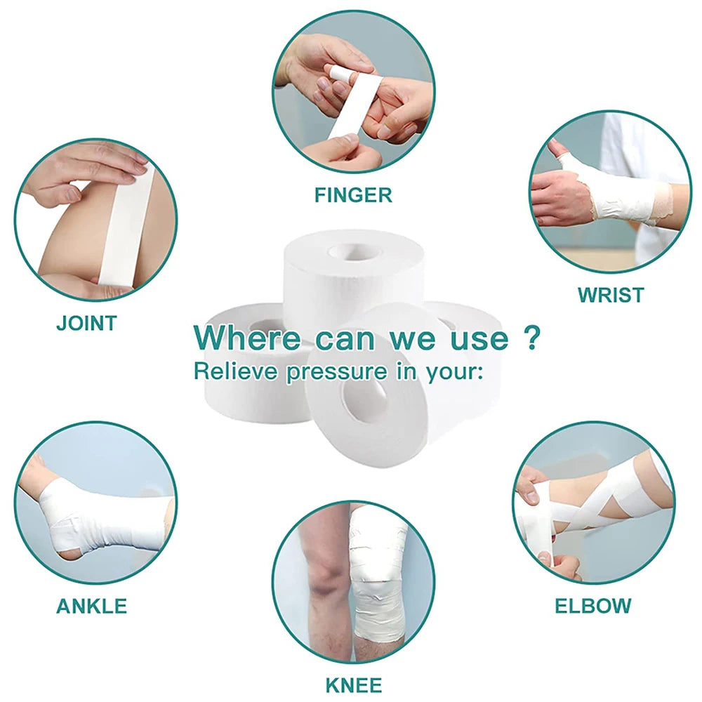 WEFITON 3-Roll Foam Athletic Underwrap Tape – Ankles & Wrists Athletic Foam Tape Peaceful Pleasures Health and Wellness