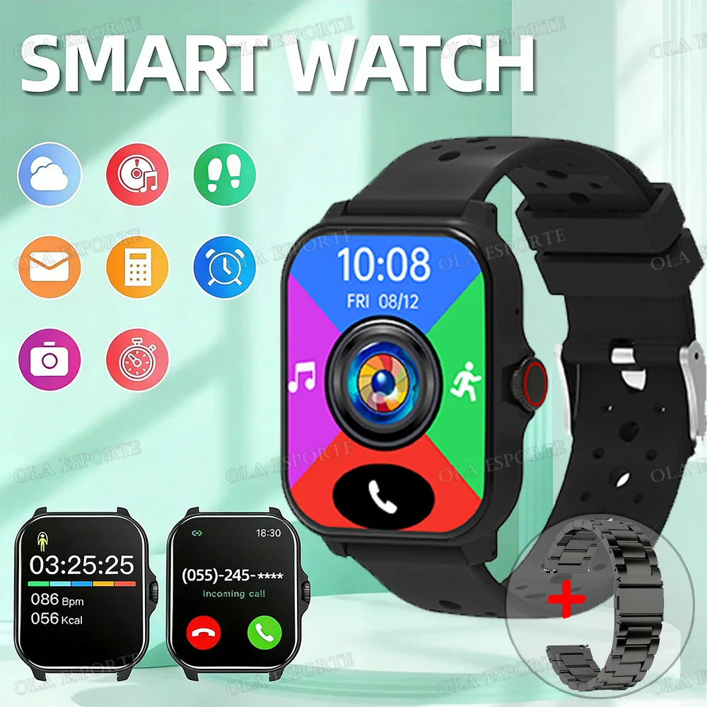 Smart watch, wireless calling /dial, Various APP Reminders,Suitable for men and women, sports watches,for iPhone/Andriod NewHW12 Peaceful Pleasures Health and Wellness Bk20Szstrap