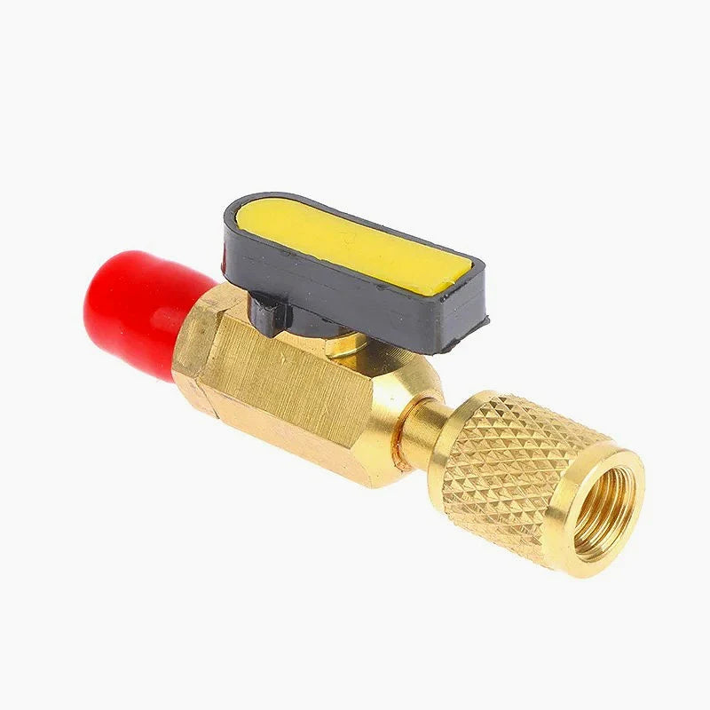 1/4" SAE Brass Ball Valve for R22 Refrigerant AC Systems