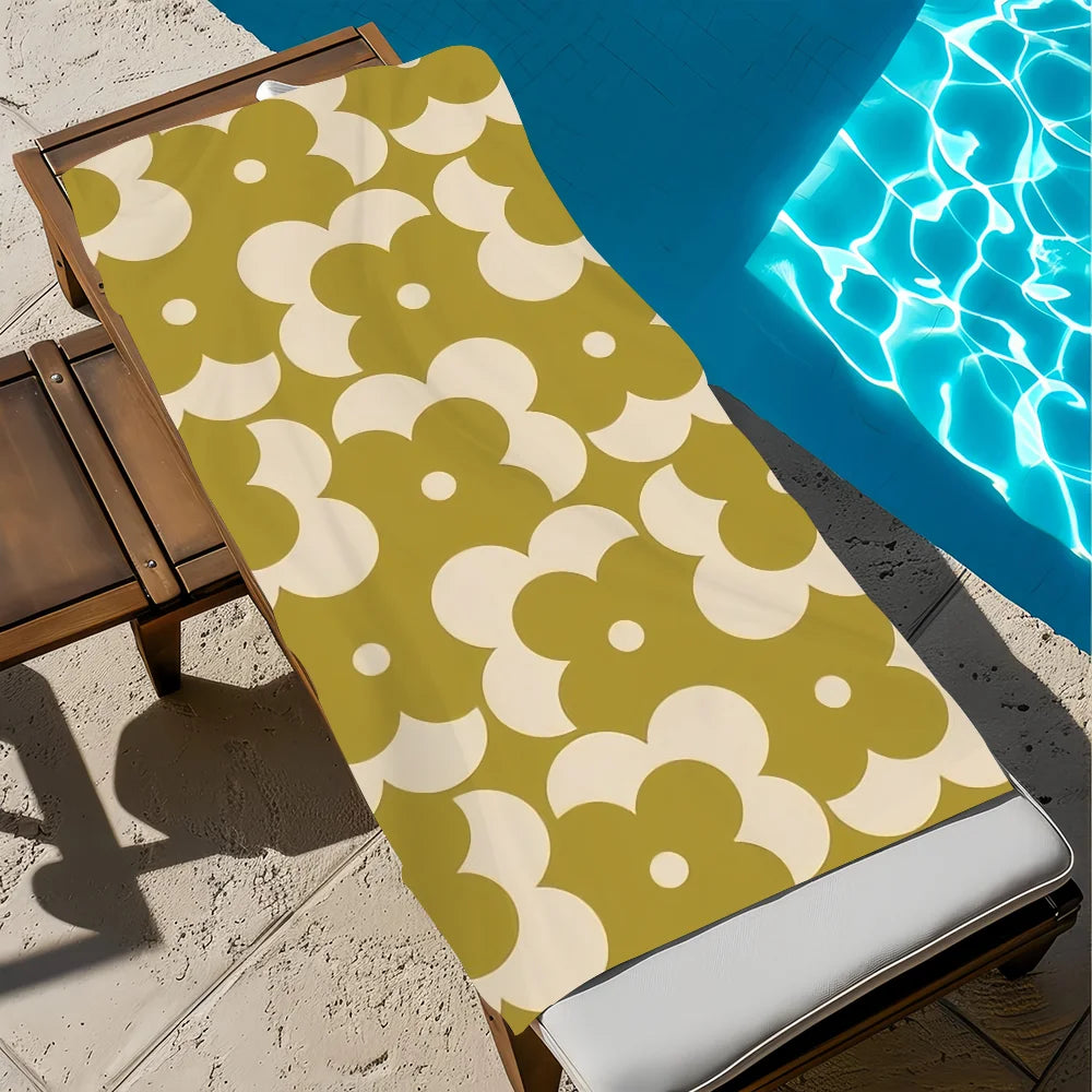 Flower Cartoon Quick-Dry Beach Towel | Pool, Gym & Travel