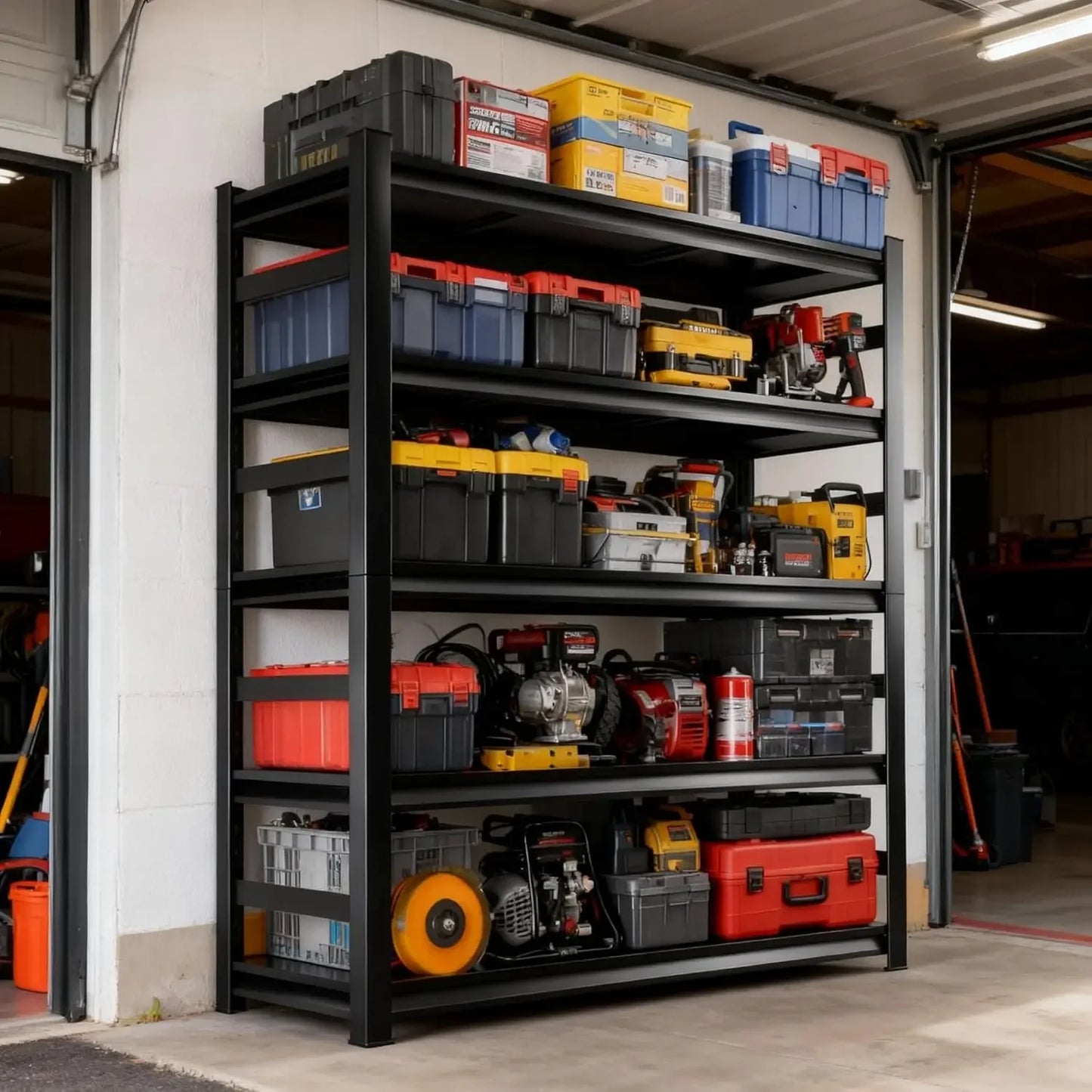 Heavy Duty 5-Tier Steel Shelving Unit, 3000 lbs Capacity, Adjustable Storage for Garage Tools Peaceful Pleasures Health and Wellness