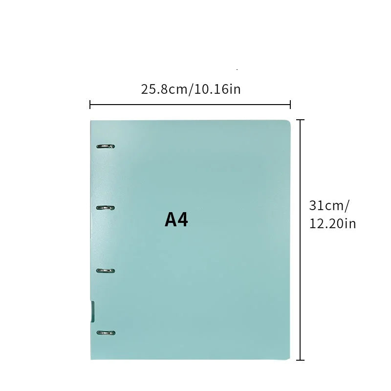 Bview Art 4-Ring Refillable Binder A4 Paper Organize Office Documents