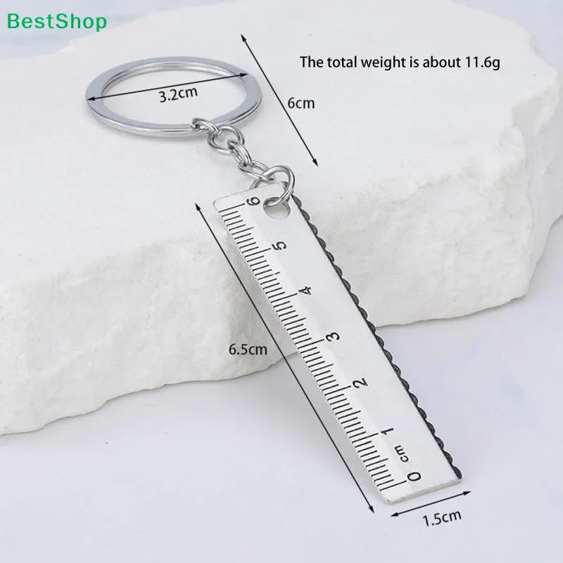 Mini Stainless Steel Ruler Keychain | Portable 1–5cm Measuring Tool