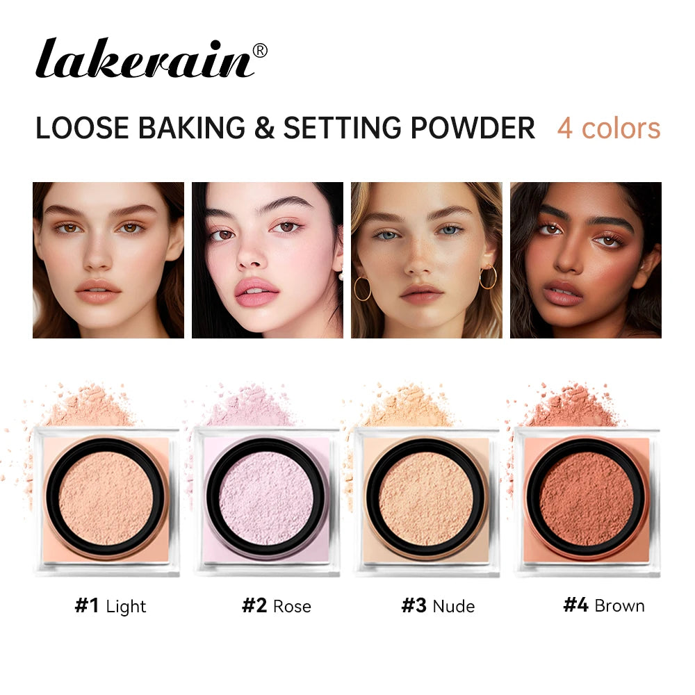 Loose Baking&Setting Powder Long Lasting Oil Control Natural Face Matte Waterproof BrighTening Loose Powder Makeup Cosmetics Peaceful Pleasures Health and Wellness