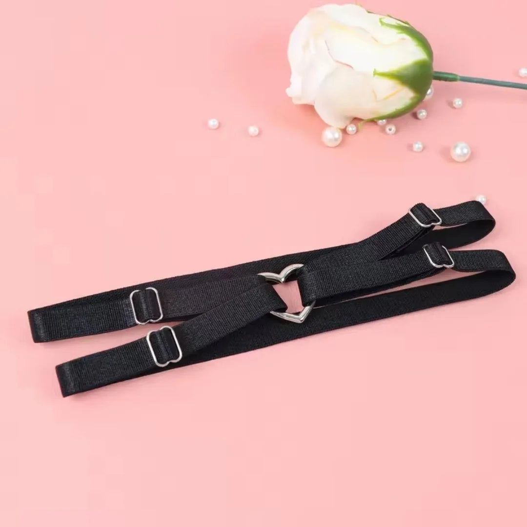 Adjustable Anti-slip Elastic Heart Leg Garter Y2K Gothic Thigh Ladies