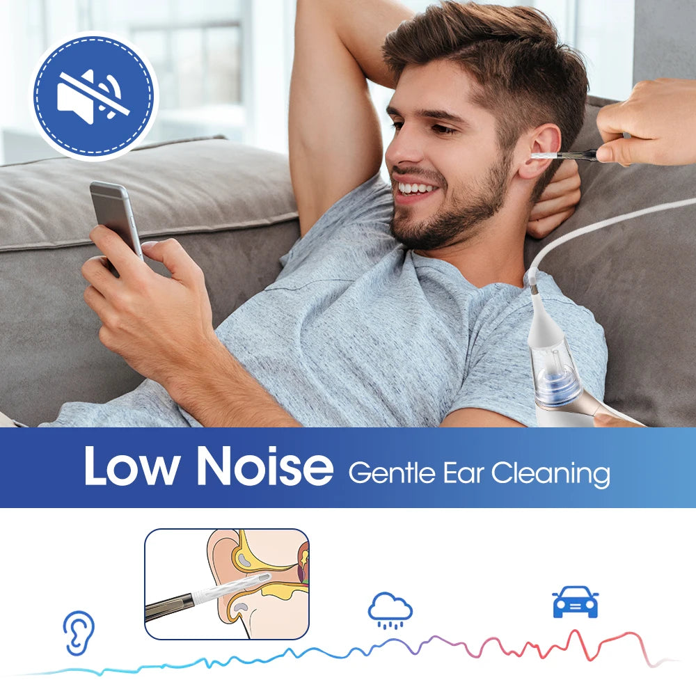 Ear Wax Vacuum Removal Tool Electric Sucker Nasal Aspirator Ear Cleaner for Adults and Kids Ears Nose for Swimming Ear Infection Peaceful Pleasures Health and Wellness