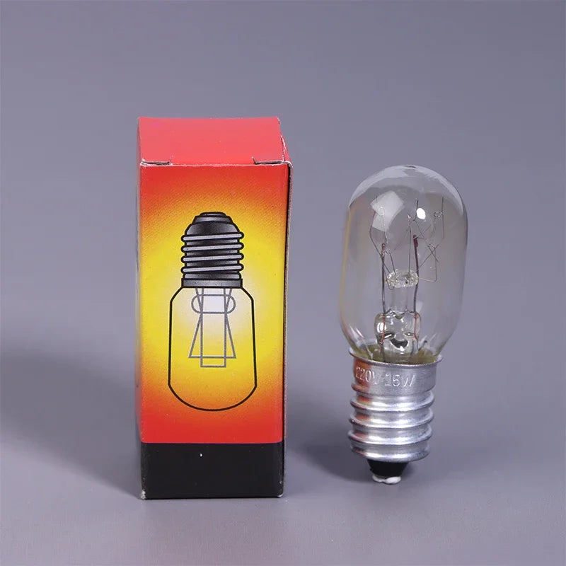 2-Pack E14 15W High-Temp Appliance Bulbs – Oven, Microwave & Fridge