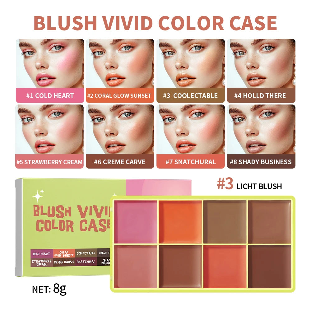 Curve Case Cream Eyebrow Cream Blush Highlighter Palette Matte Shimmer Finishes Shadow Tones Long-Lasting Cosmetics Peaceful Pleasures Health and Wellness 3Blush
