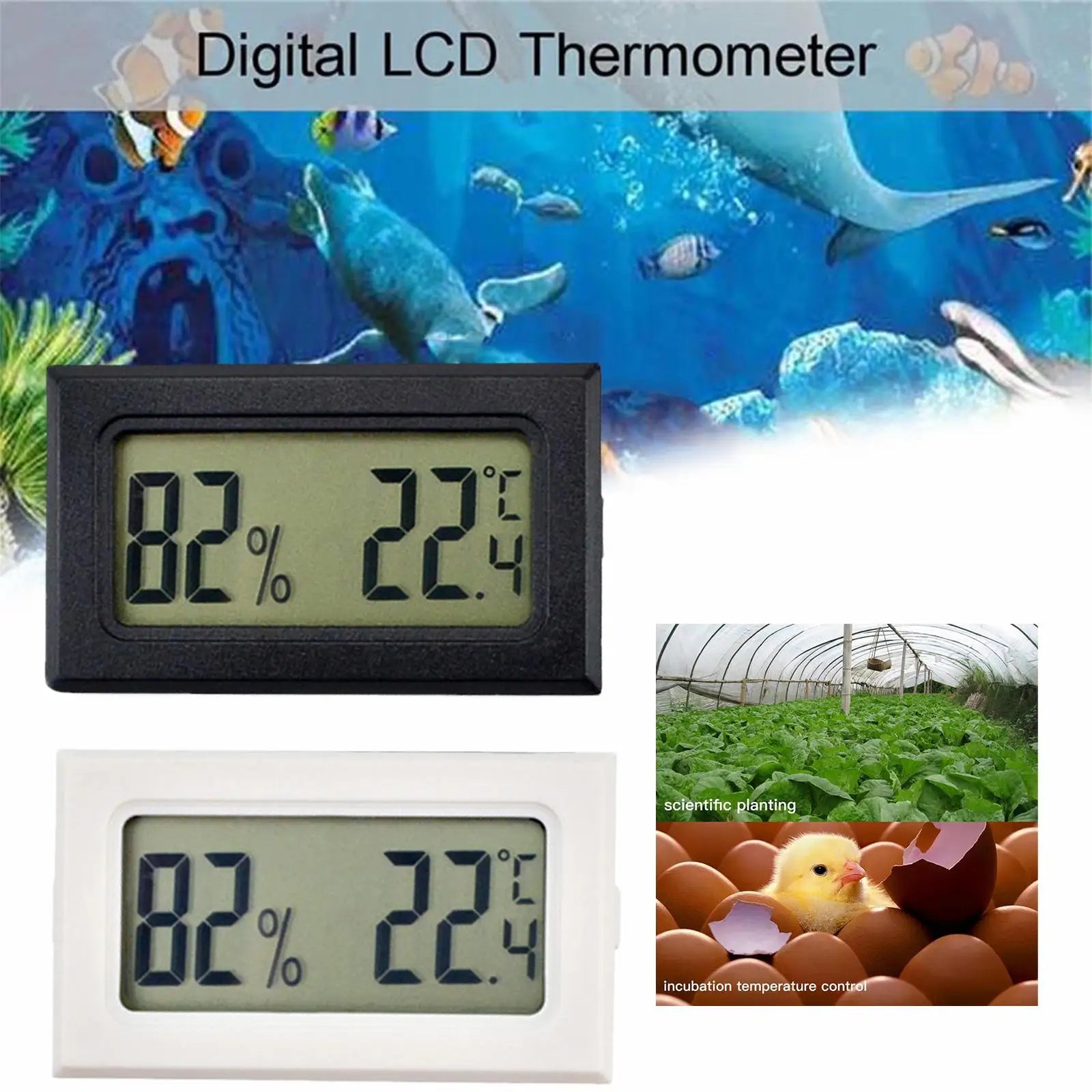 Mini Wireless Digital Thermometer Hygrometer Indoor And Outdoor Thermometer FY-11 Left And Right Screen Temperature Sensor Peaceful Pleasures Health and Wellness