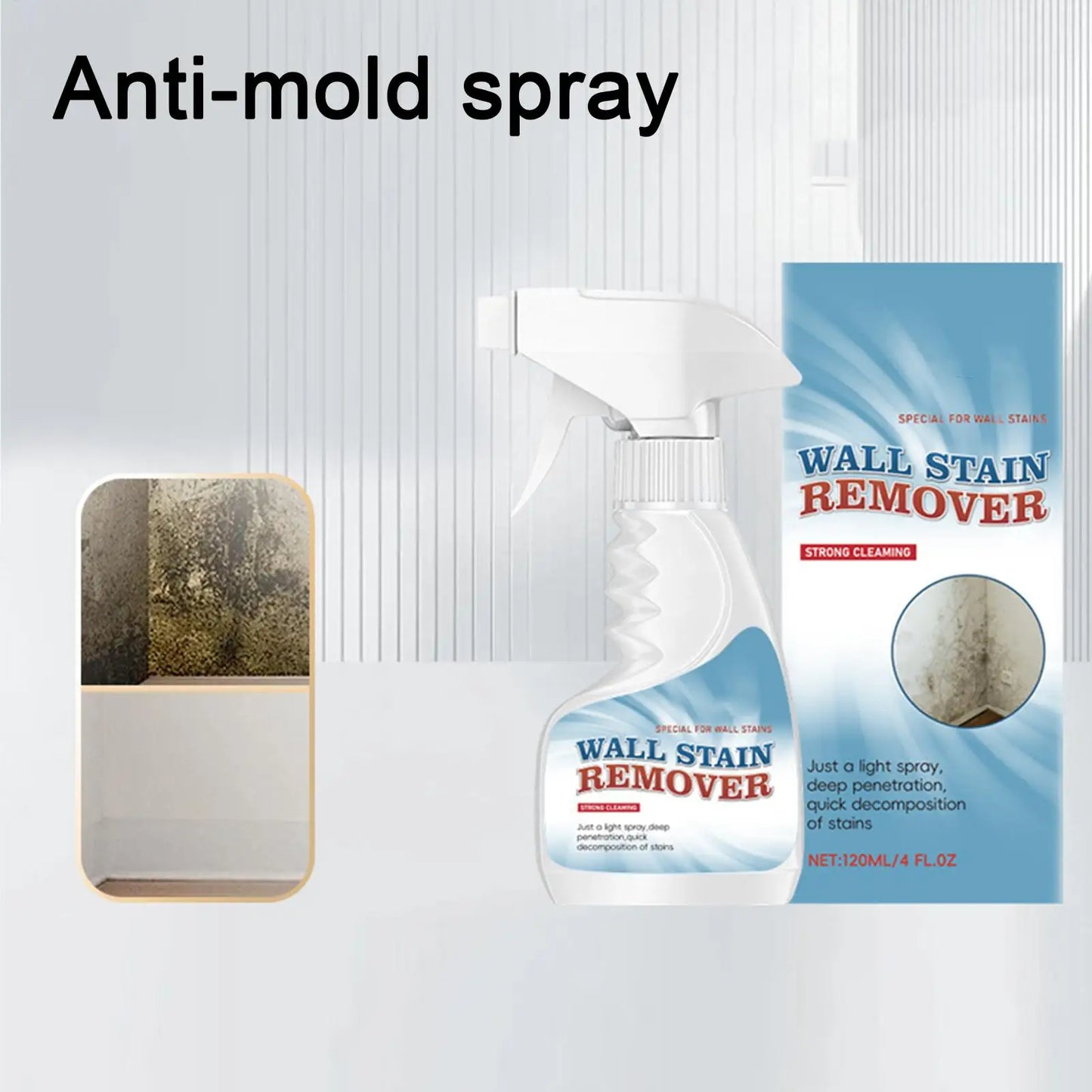 Mould Removal Spray – Bathroom & Wall Mildew Cleaner 120/500ml